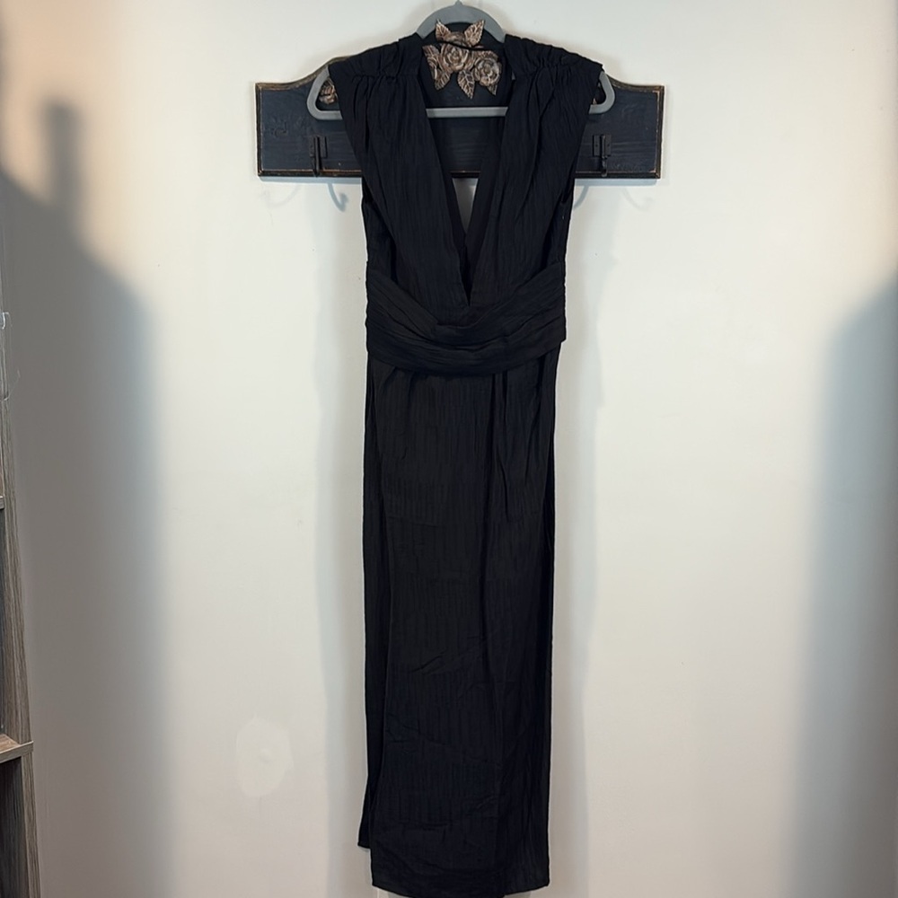 NWT Anthropology Sunday in Brooklyn V Neck Textured Maxi Dress Size XS - Picture 8 of 13